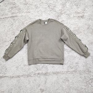 Sweatshirt with Ribbon Lace